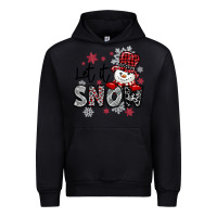 Black let it snow sowman snowflake Urban Hoodie - MaliasSmallBusiness