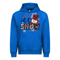 Cobalt let it snow sowman snowflake Urban Hoodie - MaliasSmallBusiness