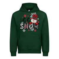 Forest Green let it snow sowman snowflake Urban Hoodie - MaliasSmallBusiness
