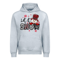 Heather Grey let it snow sowman snowflake Urban Hoodie - MaliasSmallBusiness
