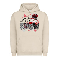 Pigment French Oak let it snow sowman snowflake Urban Hoodie - MaliasSmallBusiness