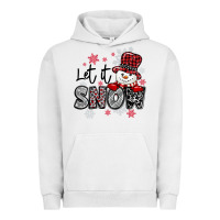Pigment Lunar Rock let it snow sowman snowflake Urban Hoodie - MaliasSmallBusiness