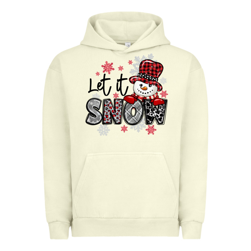Let It Snow Sowman Snowflake Urban Hoodie by MaliasSmallBusiness | Teevron