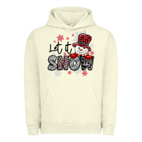 Pigment Pistachio let it snow sowman snowflake Urban Hoodie - MaliasSmallBusiness