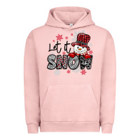 Pigment Salmon let it snow sowman snowflake Urban Hoodie - MaliasSmallBusiness
