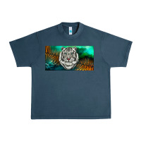 Midnight Navy white tiger forest license plate Urban Heavy Tee - RanaPortraitStore