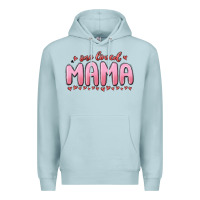 Blue Mist one loved mama Premium Hoodie - MaliasSmallBusiness