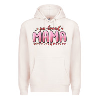 Pale Pink one loved mama Premium Hoodie - MaliasSmallBusiness