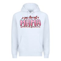White one loved mama Premium Hoodie - MaliasSmallBusiness