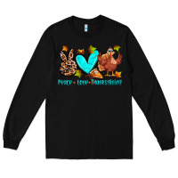 Black peace love thanksgiving Long Sleeve Tee - Zillion Design Studio