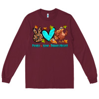 Burgundy peace love thanksgiving Long Sleeve Tee - Zillion Design Studio