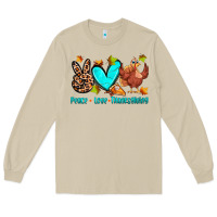 Mushroom peace love thanksgiving Long Sleeve Tee - Zillion Design Studio