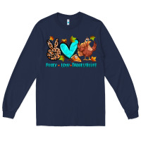 Navy peace love thanksgiving Long Sleeve Tee - Zillion Design Studio