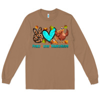 Toasted Coconut peace love thanksgiving Long Sleeve Tee - Zillion Design Studio