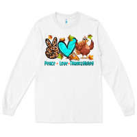 White peace love thanksgiving Long Sleeve Tee - Zillion Design Studio