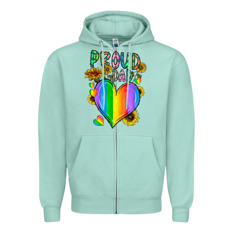 Proud Dad Love Zipper Hoodie by CowhideDigitalArt | Teevron