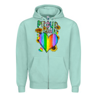 Seafoam proud dad love Zipper Hoodie - CowhideDigitalArt