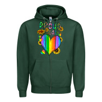 Sports Green proud dad love Zipper Hoodie - CowhideDigitalArt