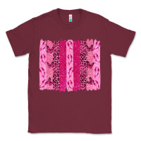 Burgundy Breast Cancer Brushstrokes Classic Tee - texasbilliewilder