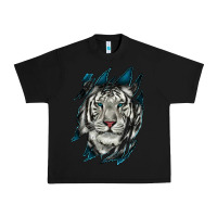 Black White Tiger Scratch Mark Urban Heavy Tee - RanaPortraitStore