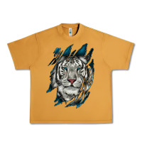 Peanut Butter White Tiger Scratch Mark Urban Heavy Tee - RanaPortraitStore