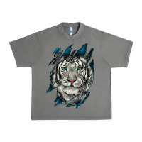 Tornado White Tiger Scratch Mark Urban Heavy Tee - RanaPortraitStore