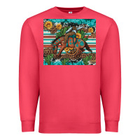 Cardinal bucking bronco cowboy rodeo cactus and sunflowers Premium Sweatshirt - Artiststas