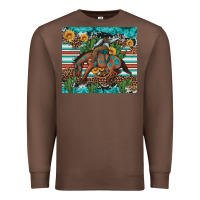Chestnut bucking bronco cowboy rodeo cactus and sunflowers Premium Sweatshirt - Artiststas