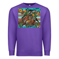 Purple bucking bronco cowboy rodeo cactus and sunflowers Premium Sweatshirt - Artiststas