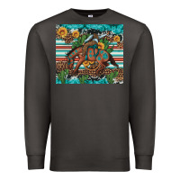 Smoke bucking bronco cowboy rodeo cactus and sunflowers Premium Sweatshirt - Artiststas