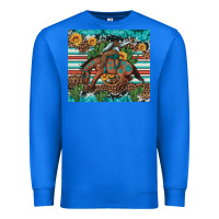 True Royal bucking bronco cowboy rodeo cactus and sunflowers Premium Sweatshirt - Artiststas