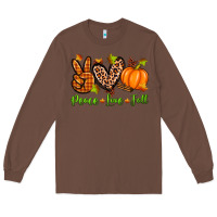 Chestnut peace love fall Long Sleeve Tee - Zillion Design Studio