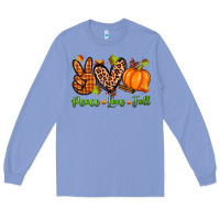 Colony Blue peace love fall Long Sleeve Tee - Zillion Design Studio