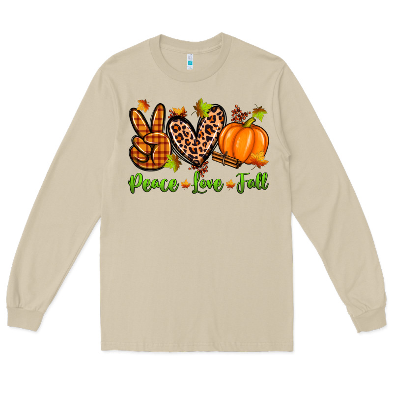Peace Love Fall Long Sleeve Tee by Zillion Design Studio | Teevron