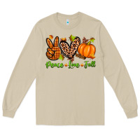 Mushroom peace love fall Long Sleeve Tee - Zillion Design Studio