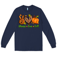 Navy peace love fall Long Sleeve Tee - Zillion Design Studio