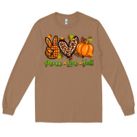 Toasted Coconut peace love fall Long Sleeve Tee - Zillion Design Studio