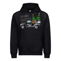 Black merry christmas truck Urban Hoodie - MaliasSmallBusiness