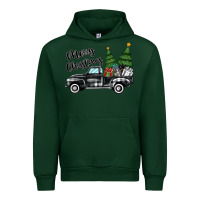 Forest Green merry christmas truck Urban Hoodie - MaliasSmallBusiness