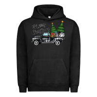 Pigment Black merry christmas truck Urban Hoodie - MaliasSmallBusiness