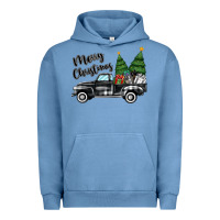Pigment Pebble Blue merry christmas truck Urban Hoodie - MaliasSmallBusiness