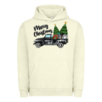 Pigment Pistachio merry christmas truck Urban Hoodie - MaliasSmallBusiness