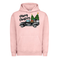 Pigment Salmon merry christmas truck Urban Hoodie - MaliasSmallBusiness