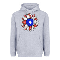Heather Grey sunflower puerto rico flag Heavyweight Hoodie - JahusDesignShop