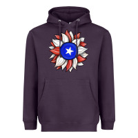 Plum sunflower puerto rico flag Heavyweight Hoodie - JahusDesignShop