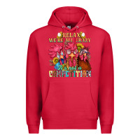 Cardinal relax were all crazy its not a competition nca Premium Hoodie - NancyCooperArtShop