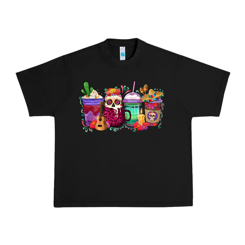 Dia De Los Muertos Coffee Cups Urban Heavy Tee by texasbilliewilder | Teevron