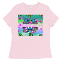Bubblegum Pink custom name stitch Ladies Tee - AdoDesignShop