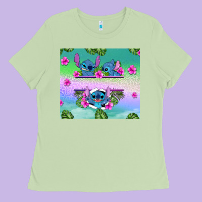 Custom Name Stitch Ladies Tee Designed By Adodesignshop