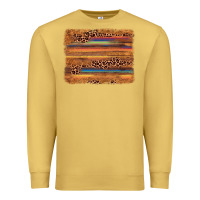Antique Gold leopard serape background Premium Sweatshirt - AdoDesignShop